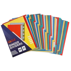 Vibrant Multi - Color A4 Binder Index Dividers with Tabs - 31 Pieces (31 Pcs)