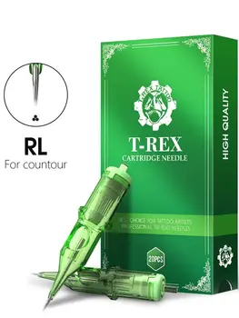 T-Rex 20pcs box tattoo needle RL disposable tattoo needle 0.35mm tattoo rotary pen round lining tattoo needle safe and sterile 1