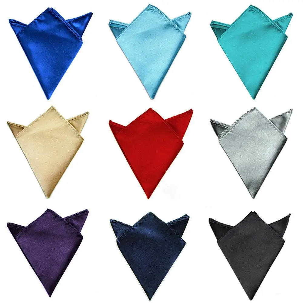 

Satin Solid Plain for Wedding Dress Party Solid Pocket Satin Plain Formal Suit Hanky Silk Handkerchief Pocket Square Hanky