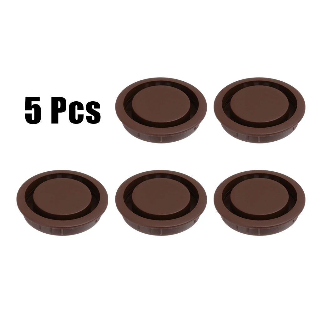 Air Vent Grille 5PCS/Lot Stainless Steel Air Vent Grille Cover Black White Wardrobe Cabinet Mesh Hole Ventilation 50mm