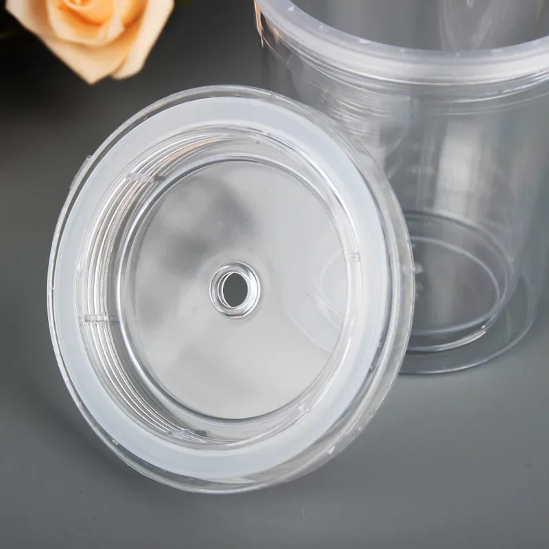 1pcs 12/16/22oz Transparent Plastic Straw Cup Double-wall Water Bottle Iced Coffee Mugs Reusable Travel Drinking Tumbler Car Cup