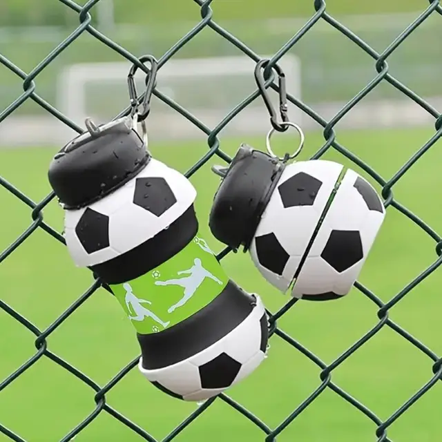 Botella de agua de fútbol plegable: Portátil y Anticaídas | Emoape