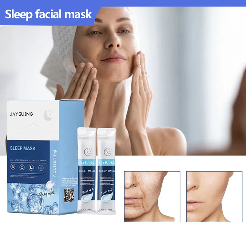 

20pcs/10pcs Collagen Protein Moisturizing Sleeping Mask Deep Hydrating Nourishing Anti-Aging Facial Skin Care Night Repair