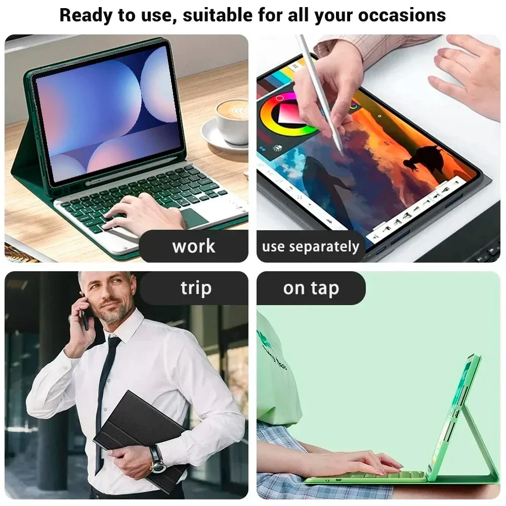 Bluetooth Keyboard Cover for Lenovo Tab M10 Plus - 10.3 Inch