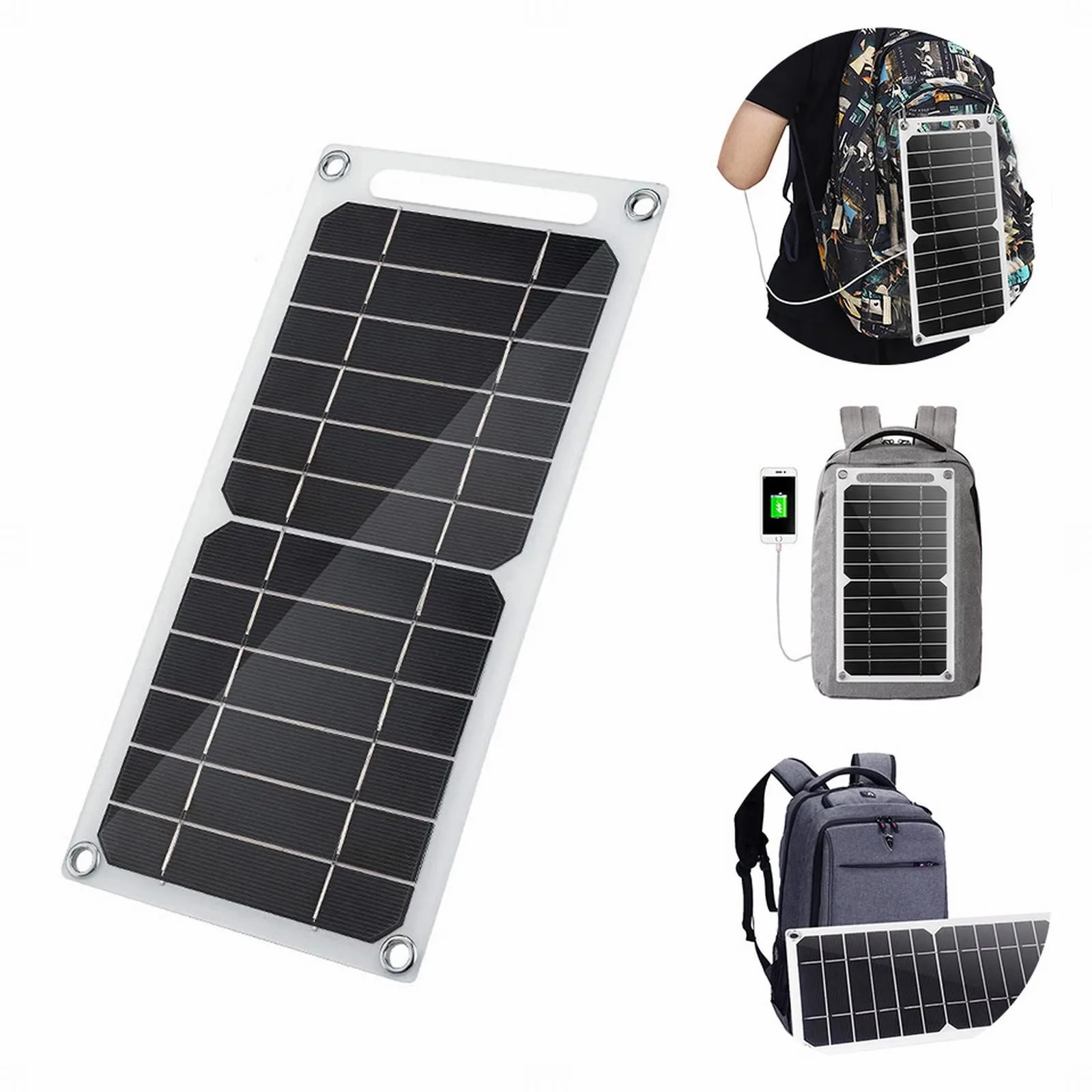 

Useful Gift Fast Charge 6W Solar Panel 5V Polysilicon Dual USB Flexible Portable Outdoor Solar Cell Car Boat Camping A200
