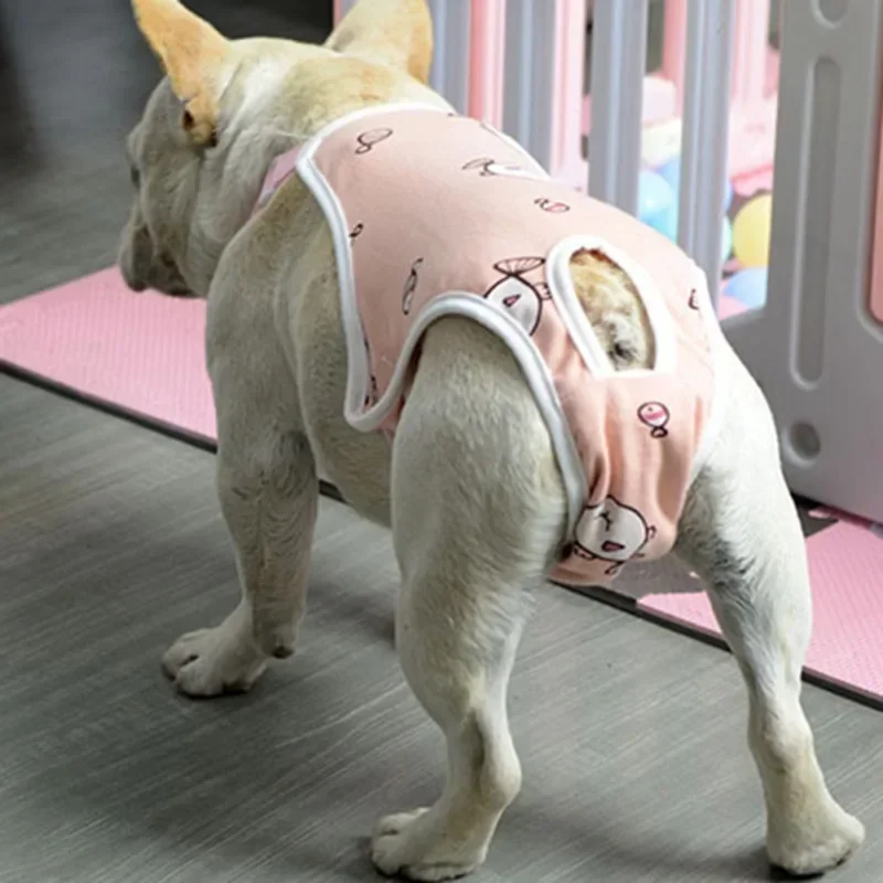 Female Dog Shorts Diapers Suspenders Physiological Pants Washable Underwear Diapers Sanitary Panties French Bulldog Small Dogs dog diapers pet diapers dog nappies dog shorts