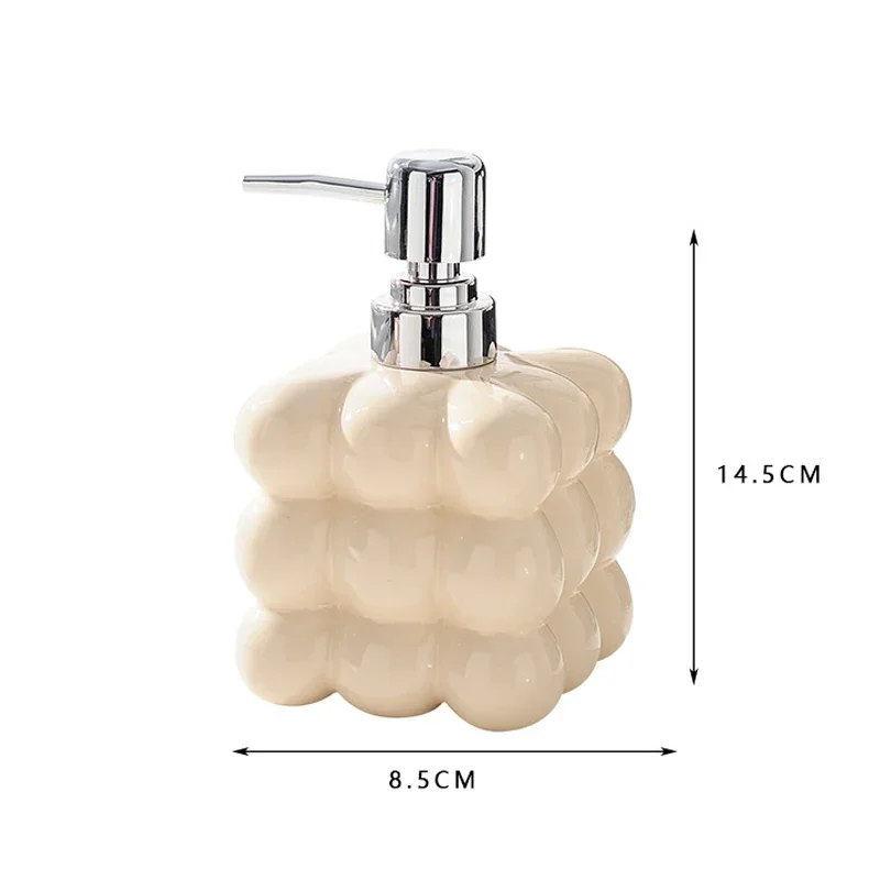 300ML Ceramic Emulsion Bottle Luxury Press Emulsion Bottle Bathroom Accessories Home Bathroom Decoration Modern Soap Dispenser