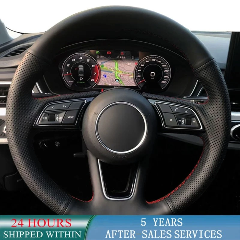 Coprivolante Per Auto Personalizzato In Pelle Microfibra Per Audi A1 (8X) Sportback A3 (8V) A4 (B9) Avant A5 (F5) Q2 Auto Interior