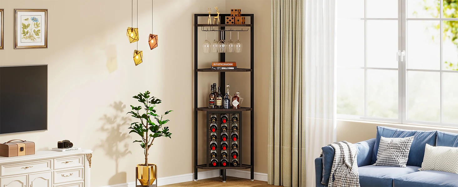 Tribesigns Corner Wine Rack 