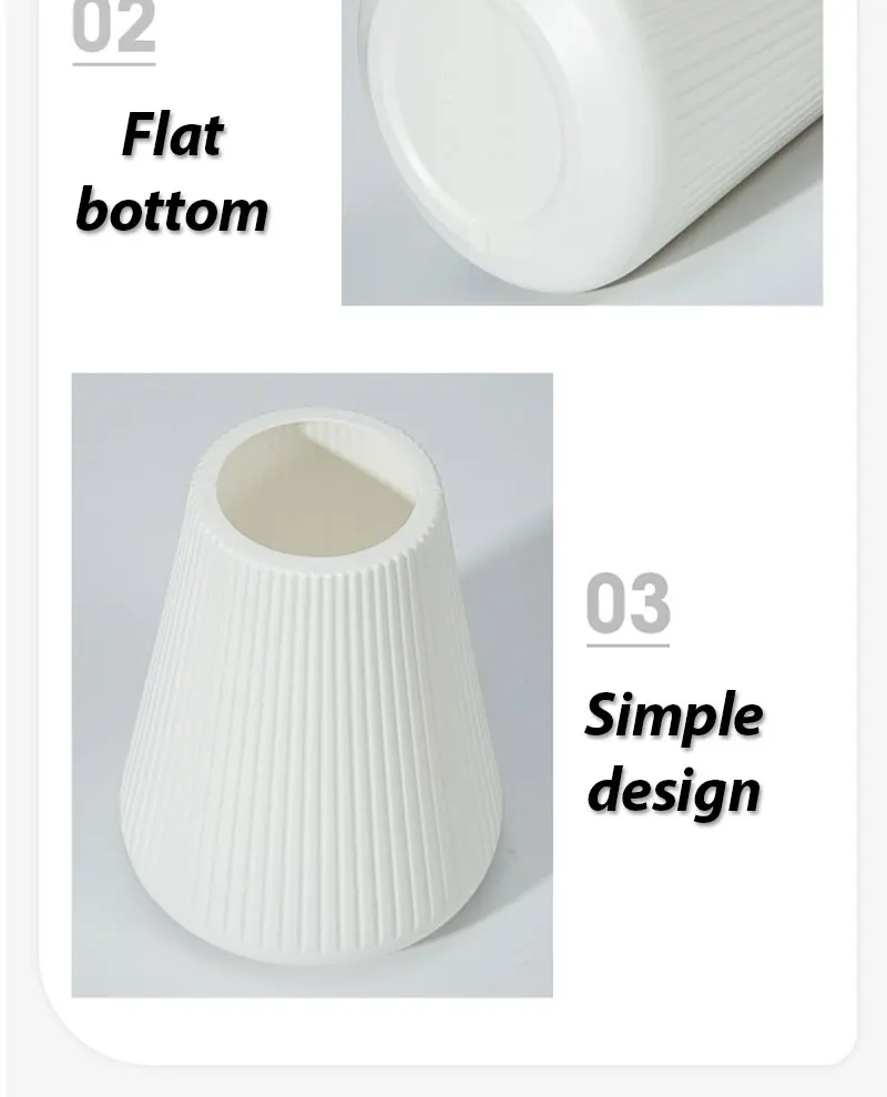 Elegant Nordic Flower Vase Durable Plastic Vase Ornaments, Flower Arrangement, Home Living Room Decoration,  Flower Creative Art