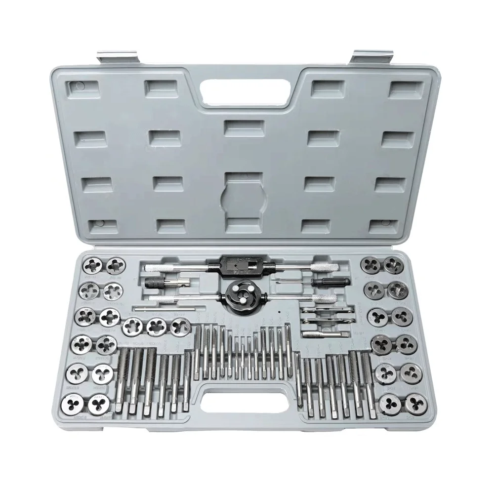 60pcssetTapandDieSetsMetricDieforMetalWorkingAggregateScrew