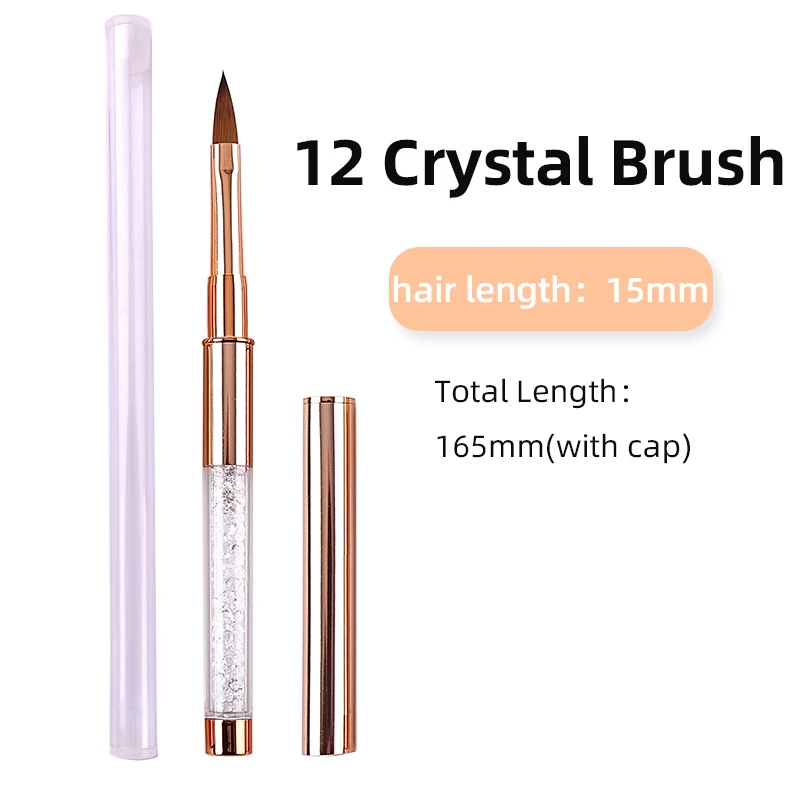 Rose Gold Diamond Nail Art Brush Set