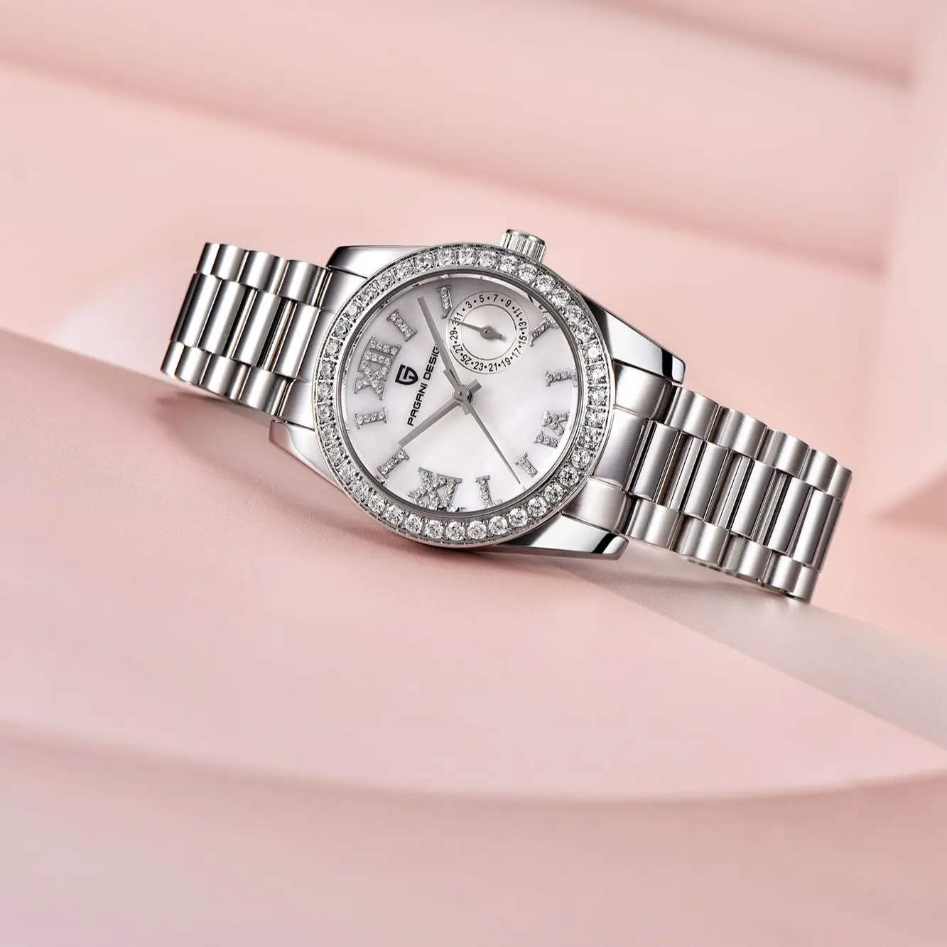 PAGANI DESIGN 2023 New Women Quarzo Elegant Luxury Fashion Watches  Sapphire Stainless Steel Divers Waterproof Watch For Women