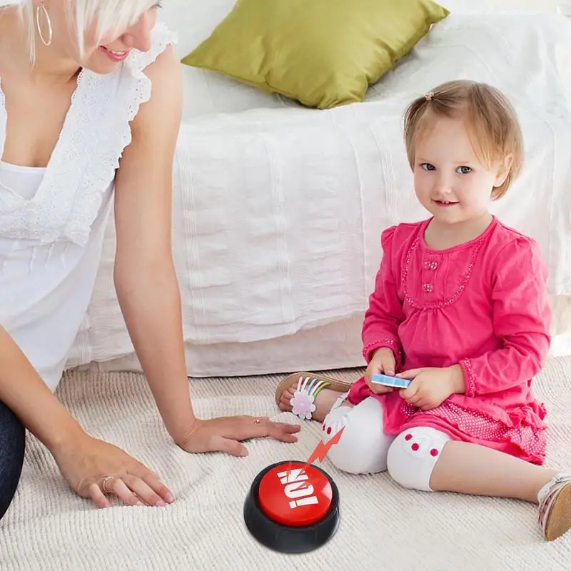 Ja-Nein Talking Button – Antwort-Knopf Mit Sound, 9 Cm Durchmesser, Für Spiele, Unterricht, Partys