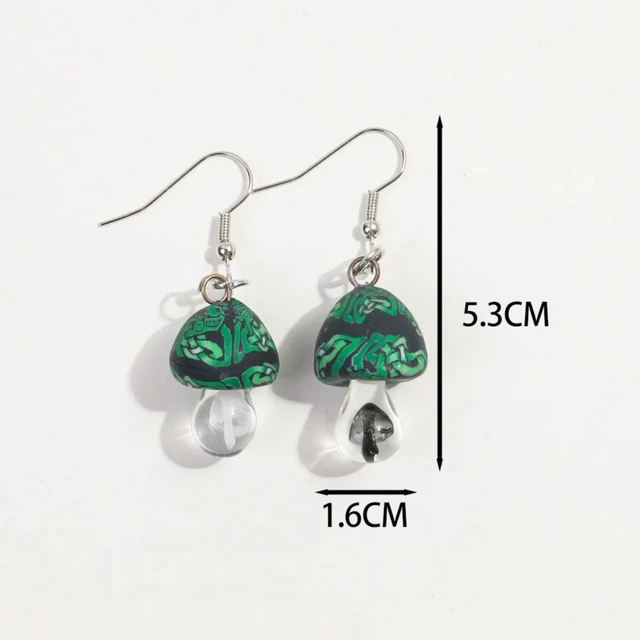 Mushroom Acrylic Drop Earrings 2