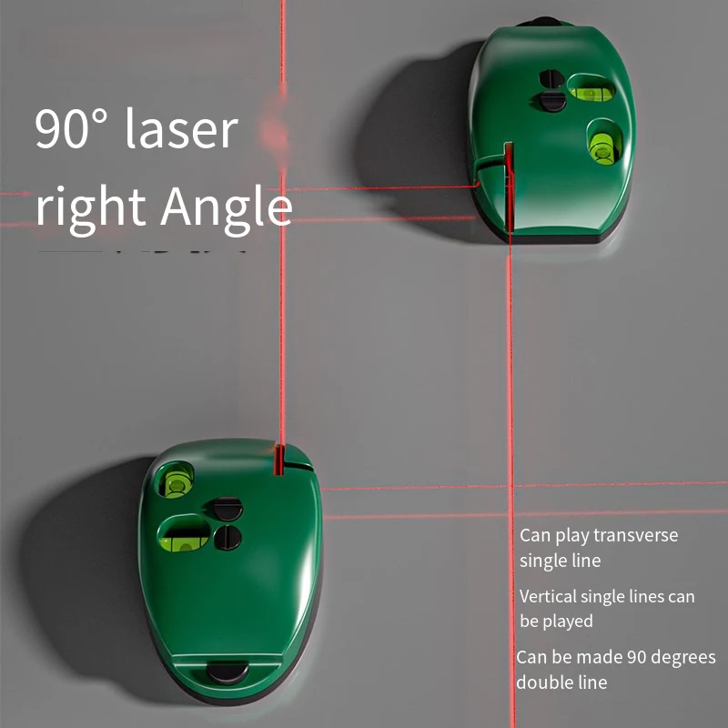 Laser Level Vertical Horizontal Line Infrared Right Angle Bubble Leveling 20M Long Distance 2 Lines