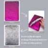 Sequin Secret Diary for Girls, 8.5x5.5 Inches 160 Lined Pages Different Design Reversible Sequin Kids Journal for Teenages 4