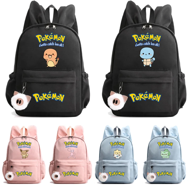 

Monster Movie Pokemon Backpack Children Toy Schoolbag Pikachu Charizard Gengar Bulbasaur Backpack Kids Birthday Gift Toy