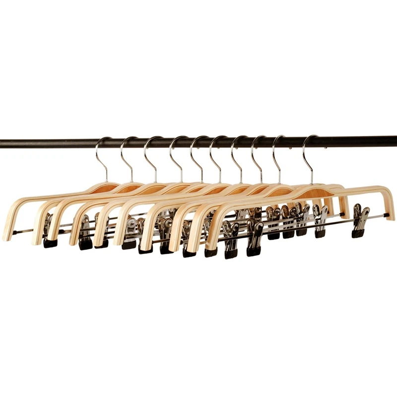 pack of 50 wooden hangers