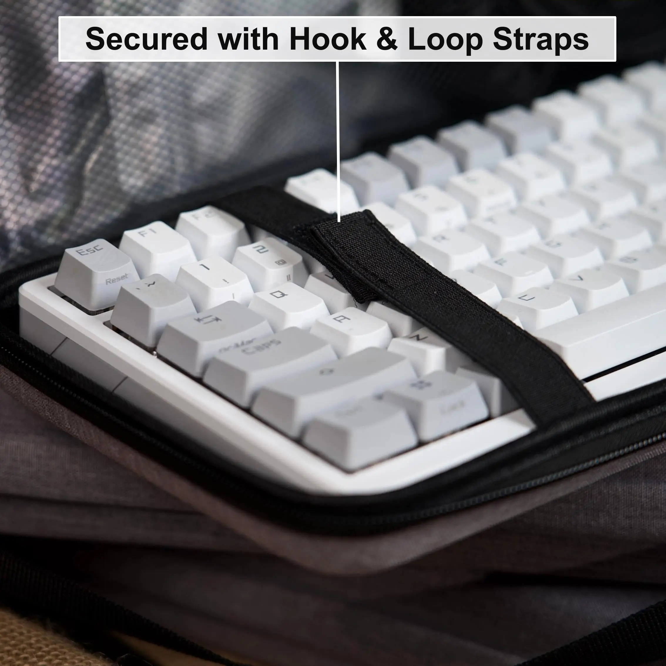 Water-Resistant Dustproof Mechanical Keyboard Storage Case - EVA Protective Travel Pouch