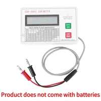 Capacitor ESR DCR Tester Test In Circuit Capacitance Meter With Test Leads Clip Battery LCD Display ESR Meter Smart Shutdown 1