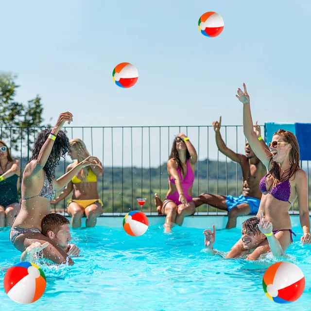 30 Cm PVC Inflatable Beach Ball Summer Water Ball Toys For Kids 6