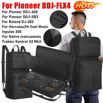 Zaino per DJ Pioneer DDJ-400/DDJ-FLX4 e Roland DJ-202, Custodia per Controller DJ, Borsa Portatile Anti-graffio per Viaggi