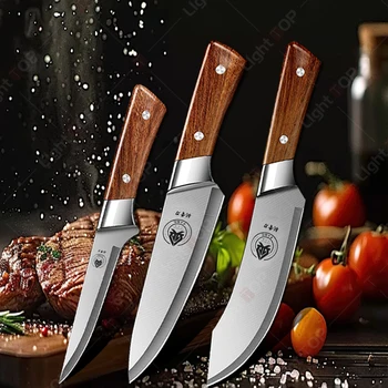 Coltelli da cucina professionali Set 3 pezzi Coltello da chef Coltello affilato per affettare frutta Coltello da taglio per verdure Coltello per disossare in acciaio inossidabile da cucina 1