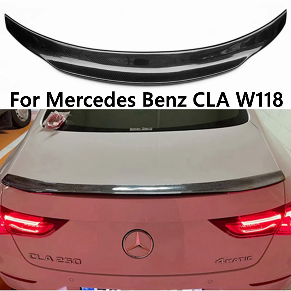 

For Mercedes-Benz CLA W118 C118 PSM Style Carbon Fiber Rear Spoiler Trunk Wing 2019-2023 FRP Forged carbon