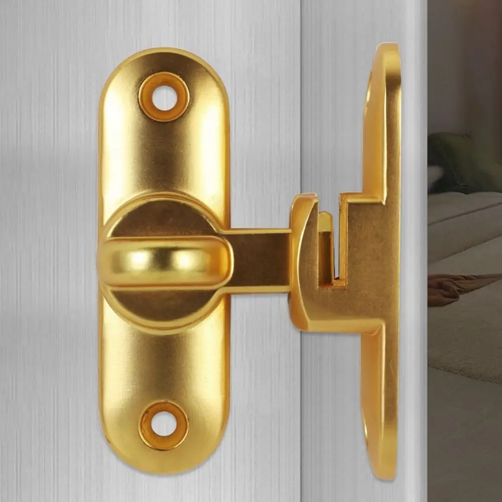 Door Latch 90&deg;/180&deg; Dual Purpose Anti-theft Buckle Sliding Door Latch Flat Lock Hasp Bolt Hardware Accessories