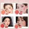 New 6 Colors Blush Makeup Palette Mineral Powder Red Rouge Lasting Natural Cream Cheek Tint Orange Peach Pink Blush Cosmetic 4