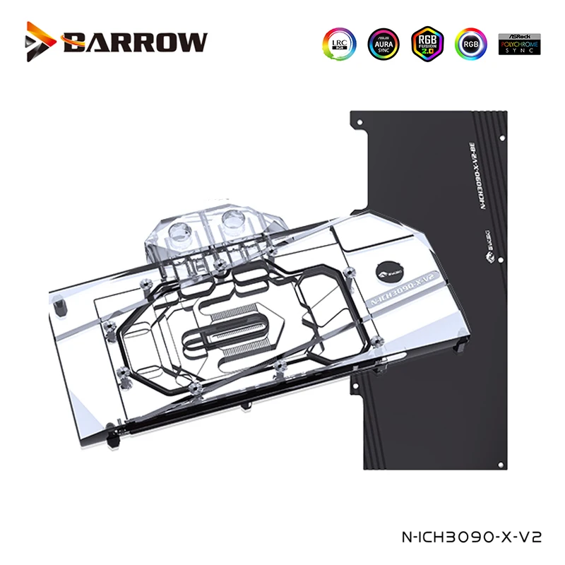 Bykski Watercooler Per Inno3D Geforce Rtx 3080/3080Ti ,3090 Gaming X3 Card Raffreddata, Blocco D'Acqua A Copertura Totale, N-Ich3090-X-V2