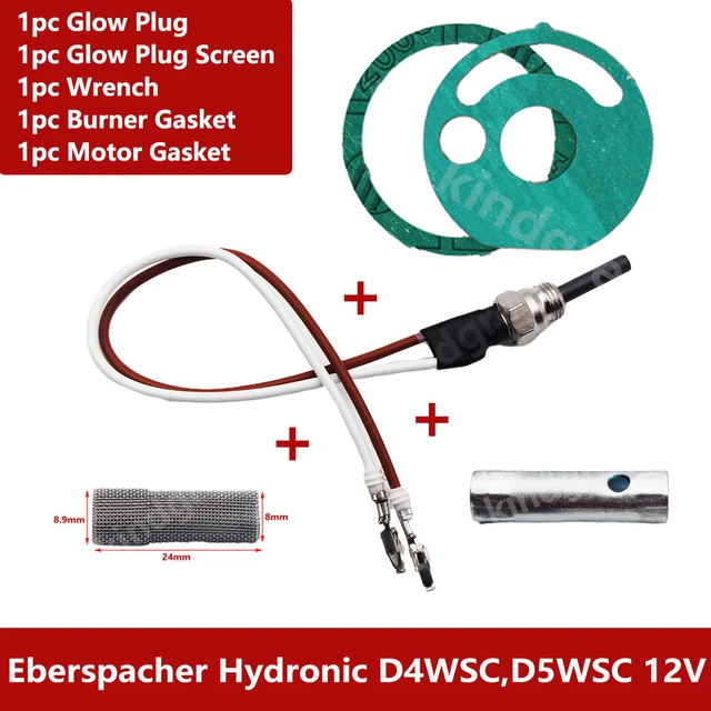 For Eberspacher/ Espar Hydronic D3W D4W D5W Z SC 12V Heater Parts Glow Plug  Ceramic Pin 252106011000+ Gaskets+Strainer+ Wrench - AliExpress