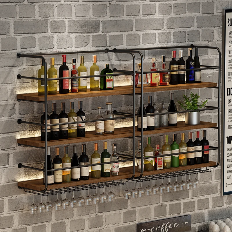 

Metal Unique Bar Cabinet Wall Mounted Buffet Corner Hanging Wine Cabinets Liquor Restaurant Cremalheira De Vinho Club Furniture