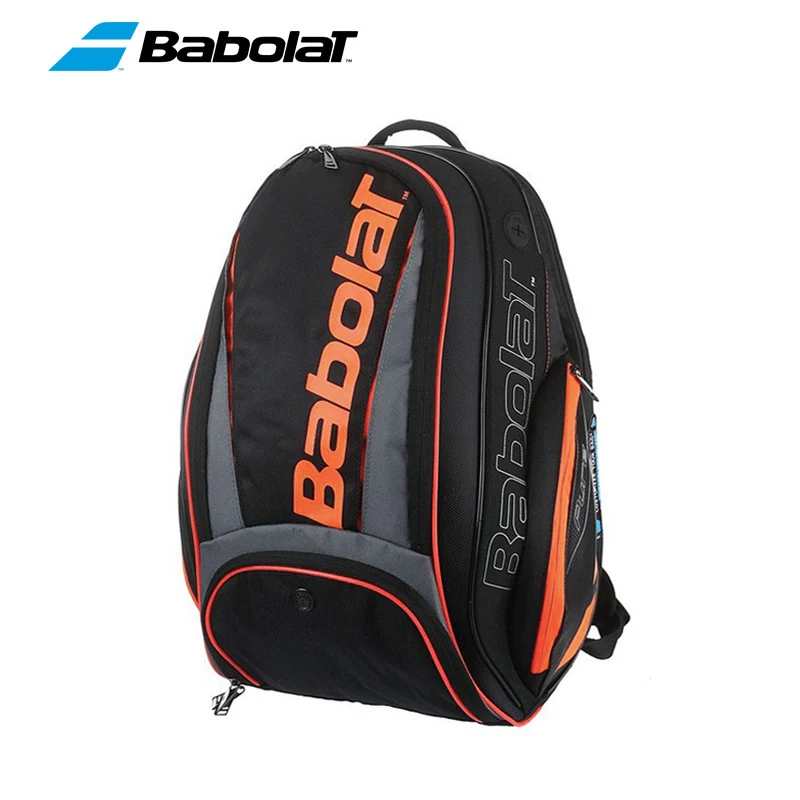 Classic Fluorescent Orange Babolat Tennis Bag Badminton Padel Squash Tennis Rackets Backpack Unisex Shoes Storage Shoulder Bags
