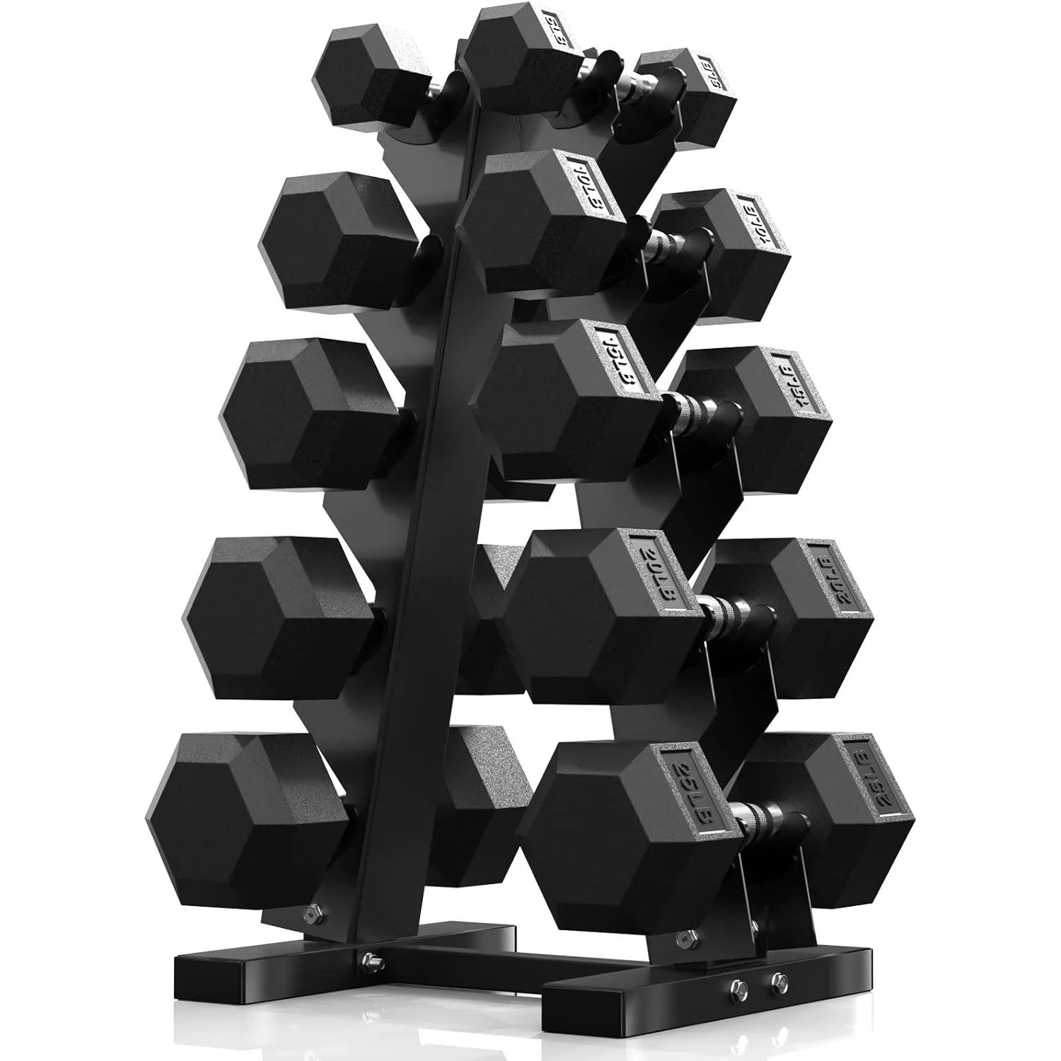Hex Dumbbell Set with Rack 1