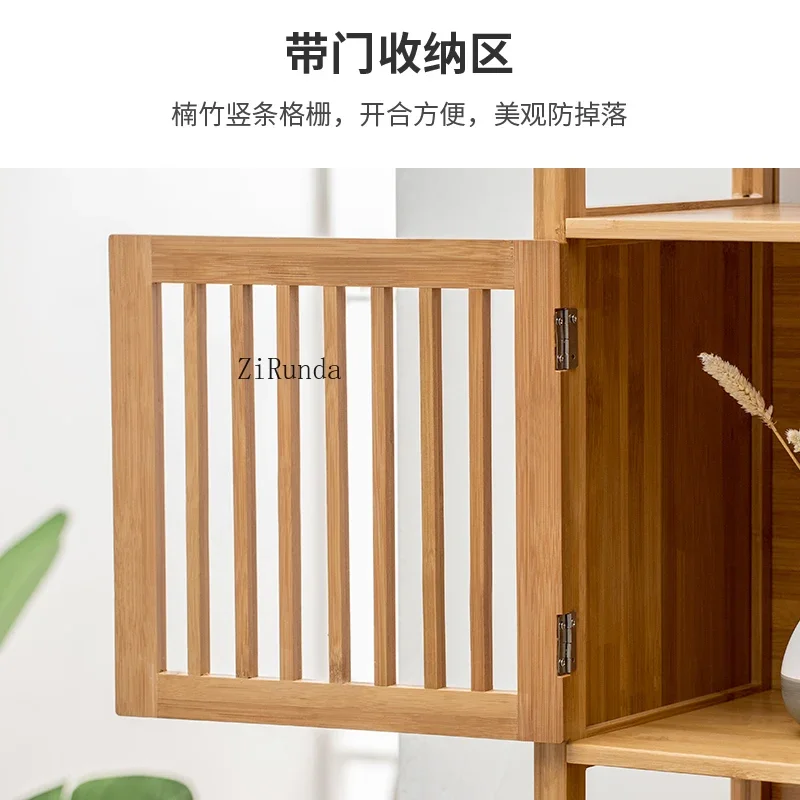Simple bookcase bookshelf multi-layer solid wood shelf floor combination creative children's small living room shelf