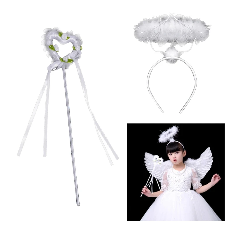 

Angel Halos Headbands Angel Wand White Halloween Angel Outfits Cosplay