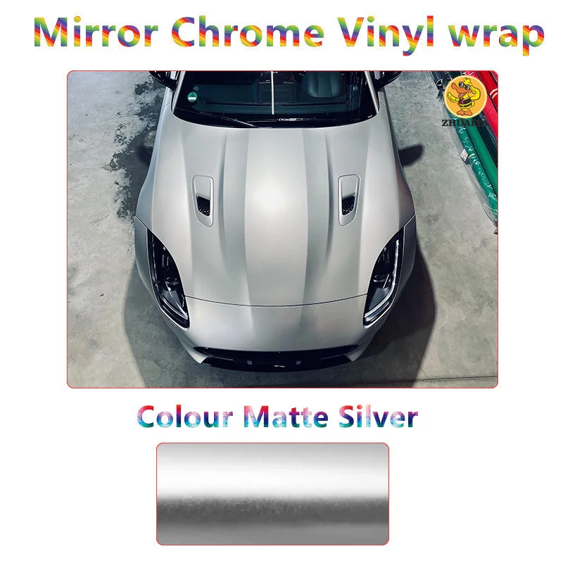 Car Glossy Chrome Dark grey Mirror Vinyl Wrap Film Roll Sheet