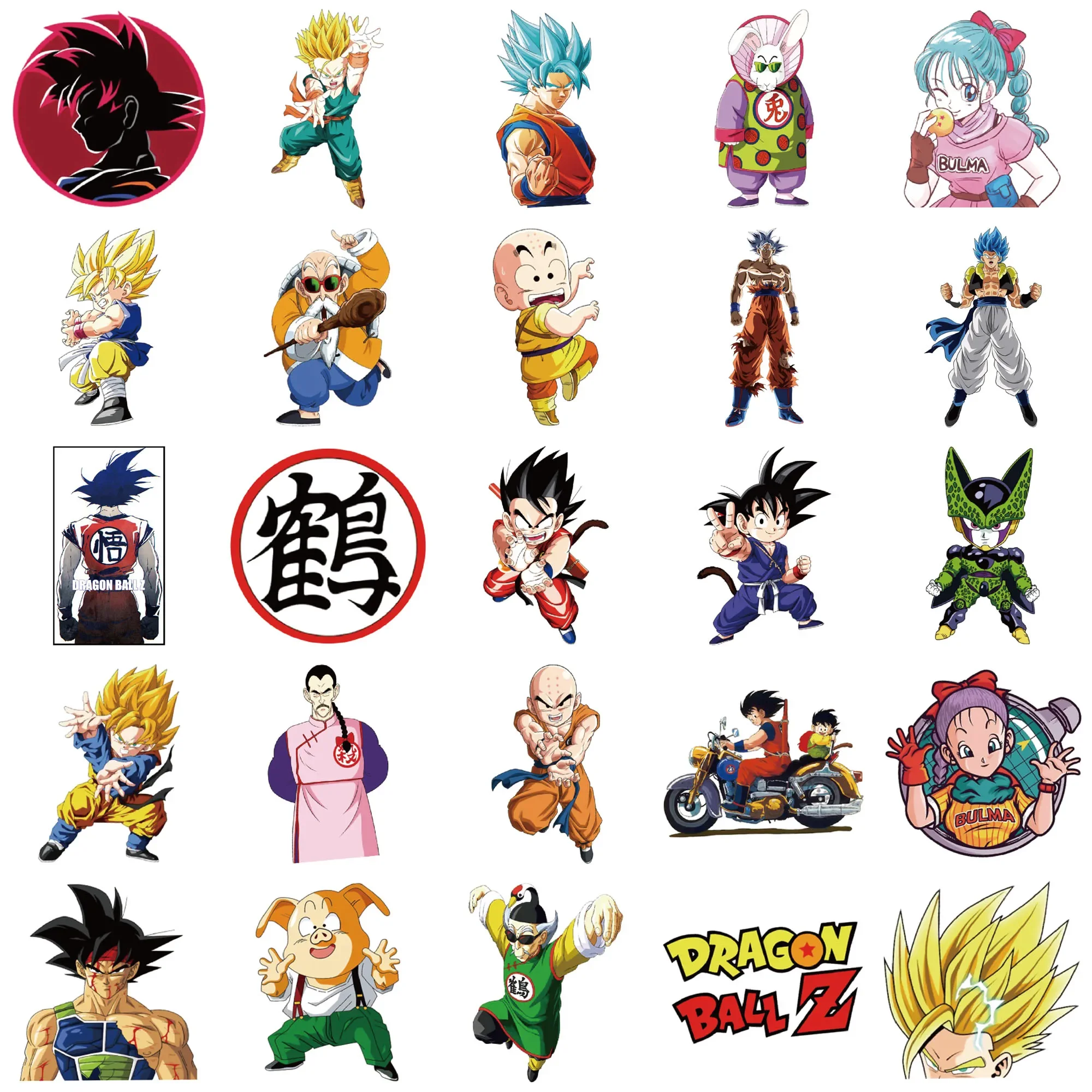 Dragon Ball Animes Cartoon Graffiti Stickers