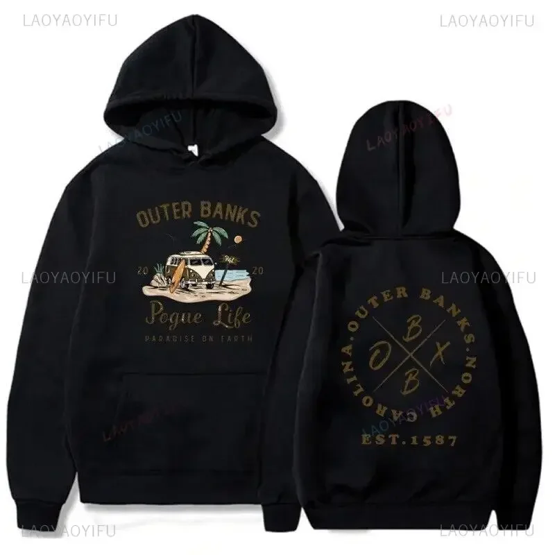Outer Banks Paradise on Earth Hoodies TV-show Streetwear Pullover Pogue Life Fit Sweatshirt for Daily Wear Aesthetic Clothes 2