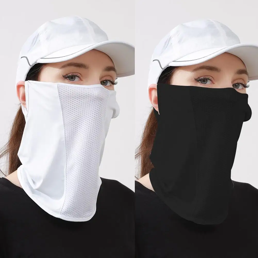Sports Bandana Breathable Ice Silk Full Face Soft Adjustable Anti Ultraviolet Thin For Outdoor V9d0