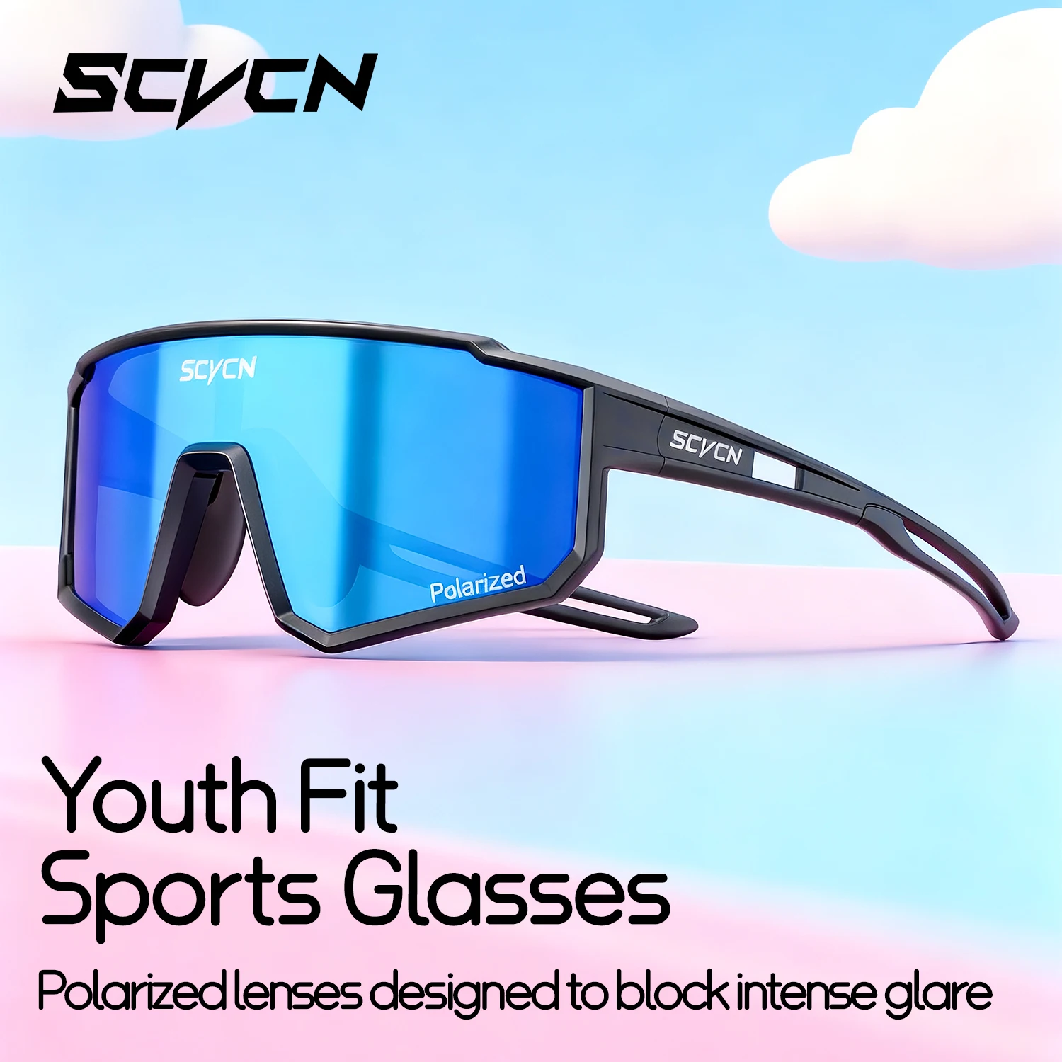 SCVCN Kids Photochromic Sunglasses Kids Polarized Cycling Glasses Sports UV400 Boy Baseball Outdoor Eyewear Running Hiking