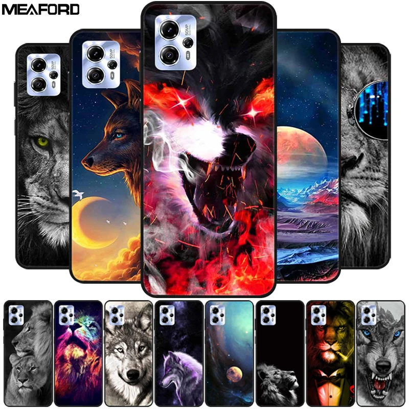 Per Moto G23 Custodia G 23 Wolf Lion Soft Silicone Cat Cover Per Motorola Moto G13 G23 Cover Posteriore Fundas Etui G 13 Capa Bumper
