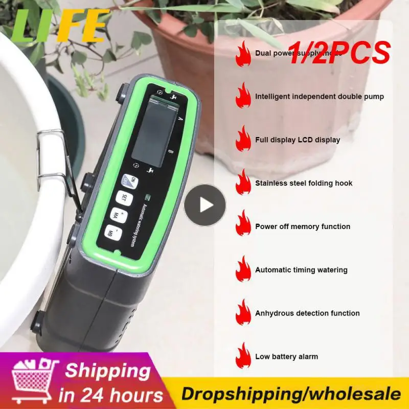 

1/2PCS New Smart Drip System Automatic Timer Watering Device Garden Water Pump Controller For Potted Plant Flower Pour 20 Pots