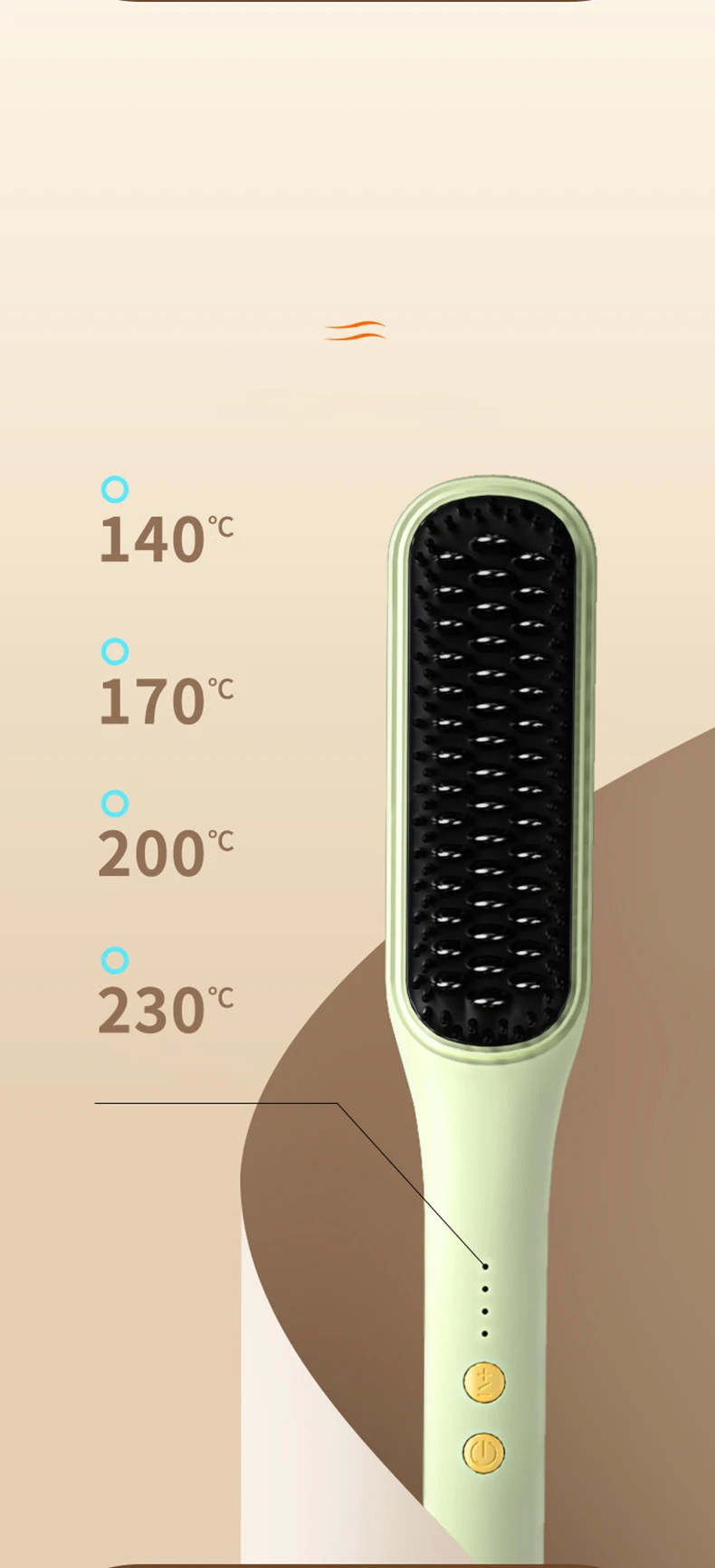 Straight hair comb, straight hair magic device, LCD screen, negative ion lazy straight stick, household electric comb