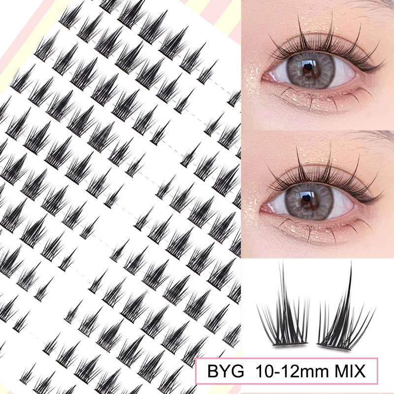 Sunflower Lashes - Brown Manga-Inspired Natural Soft Eyelashes, Large Capacity