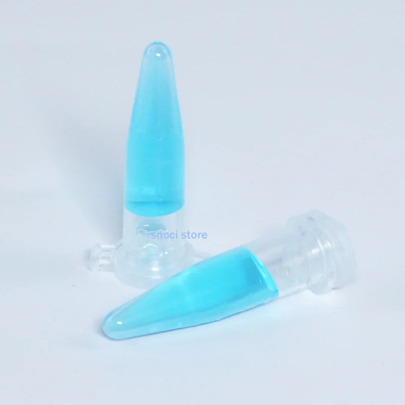 Plastic Test Tubes Centrifuge Tube 0.5ml Pieces of Transparent Mini Plastic Test Tube Centrifuge Tube Container Science Laboratory Test Accessories 1000Pcs