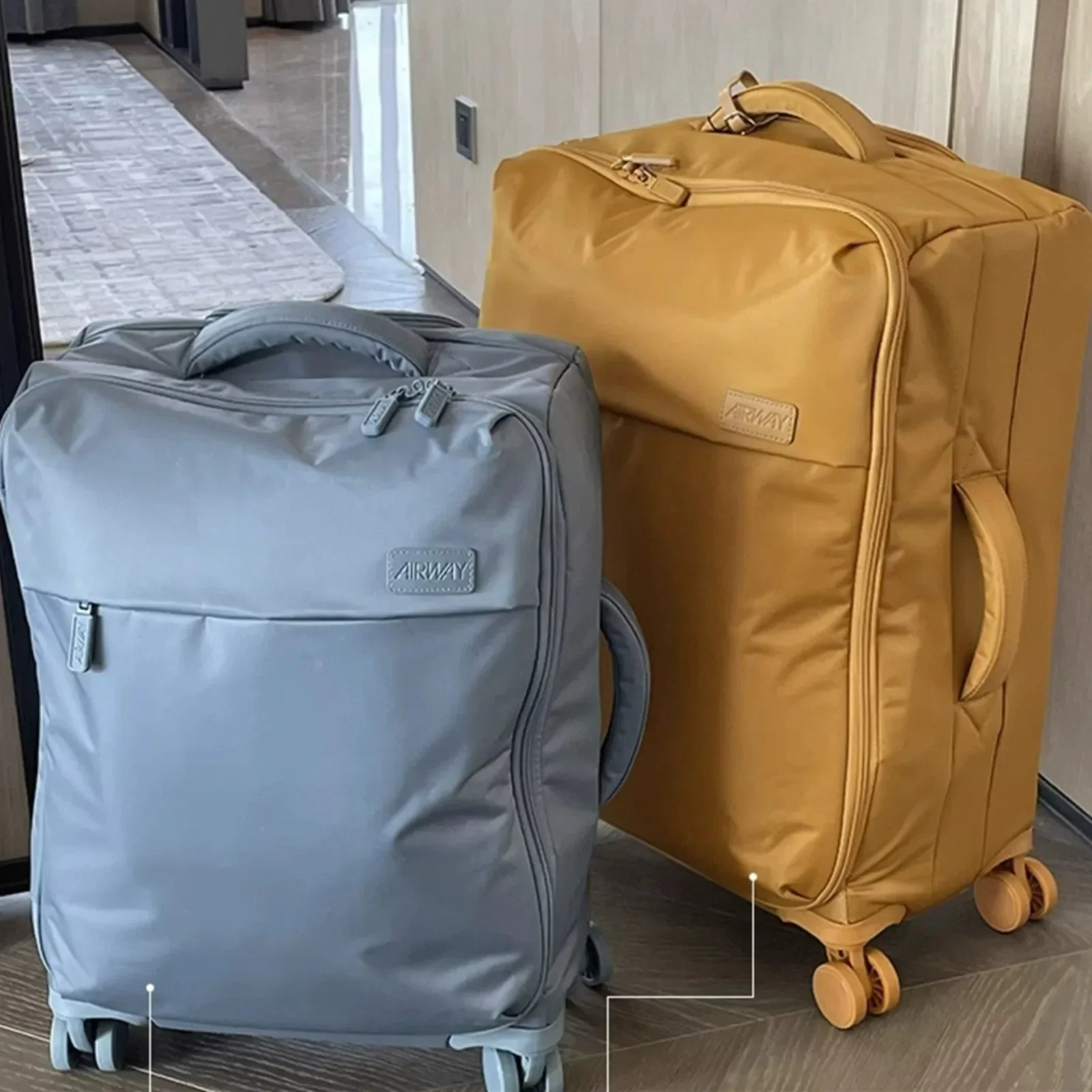 20IN Waterproof Oxford Trolley Case Ultra Light Travel Luggage Bag Aviation Box Silent Wheel Baggage Suitcases Business Handbag