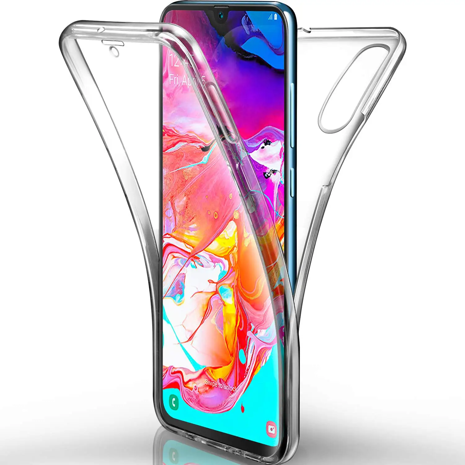 360° Full Body Clear Protective Case with Double-Sided TPU Design